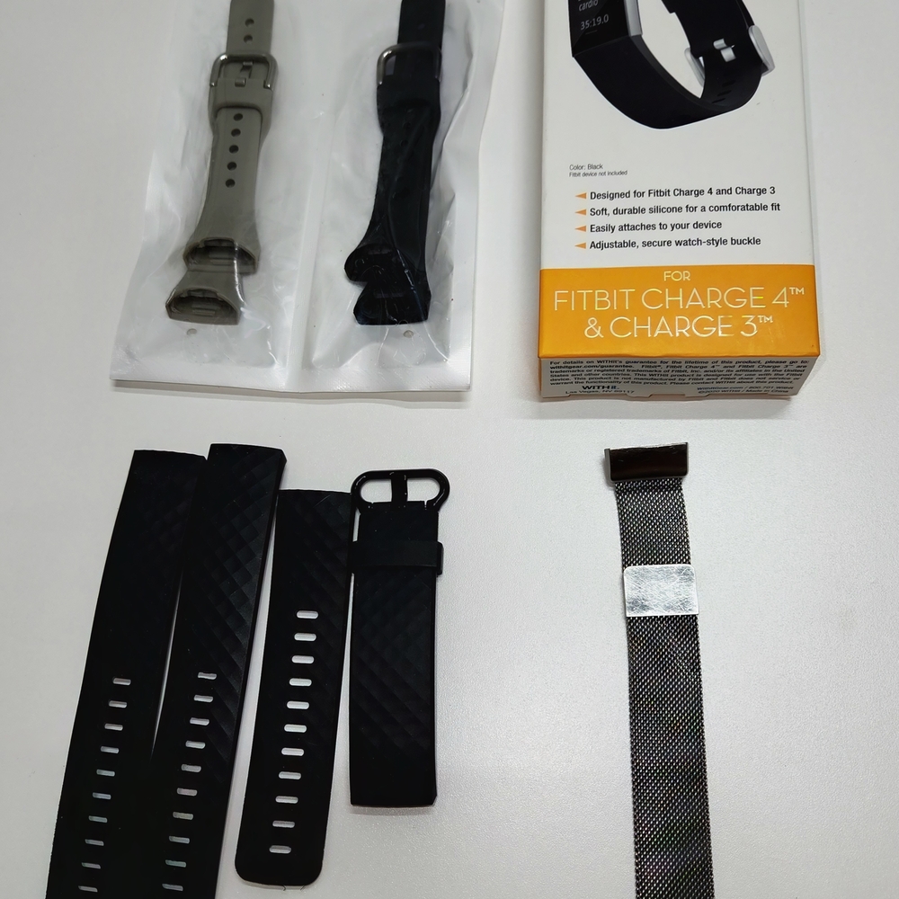 Fitbit Charge 4 & 3 Replacement Bands - Black and Gray